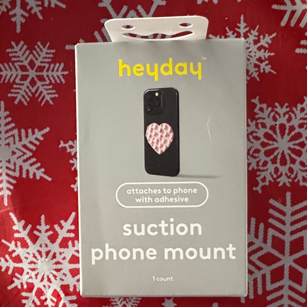 Heyday Black and Pink Suction Phone Mount